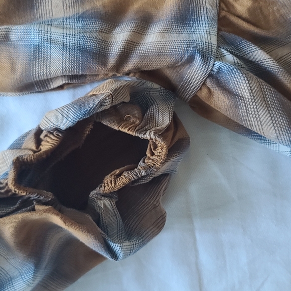 Plaid dress long sleeve button drop waist NWT  PROMESA - Picture 4 of 9